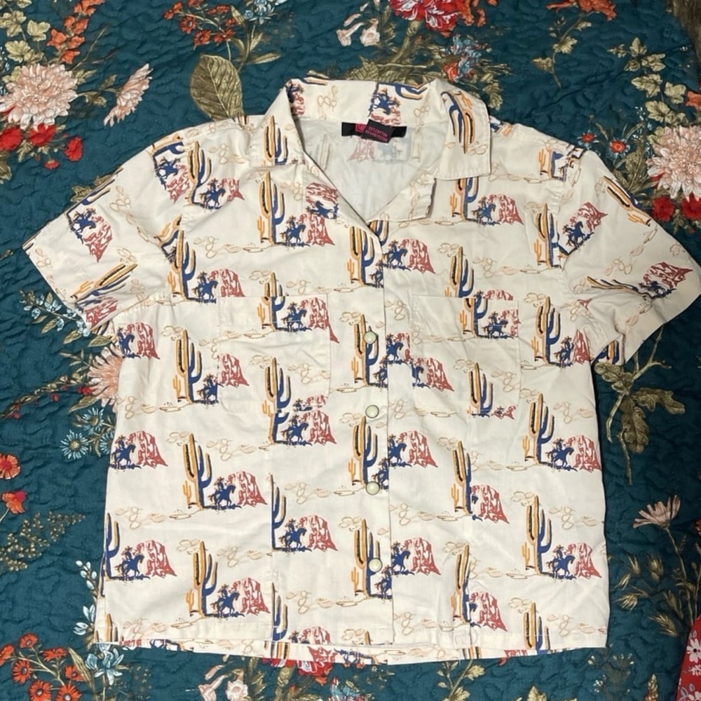 Cactus Print Short Sleeve Shirt